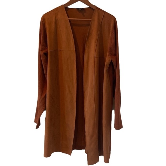 yest Sweaters - YesT Brown Long Cardigan